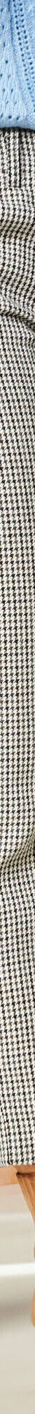Pantalon cigarette 7/8ème, imprimé pied-de-poule (beige / chocolat) Pantalon cigarette 7/8ème, imprimé pied-de-poule (beige / chocolat)